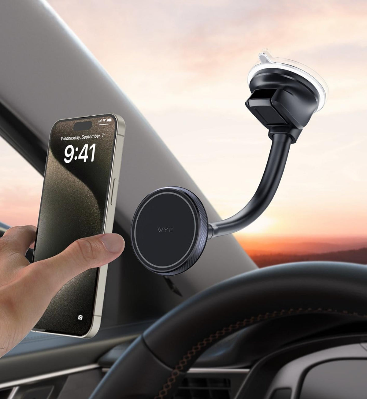 Magnetic Dashboard & Windshield Phone Mount Black
