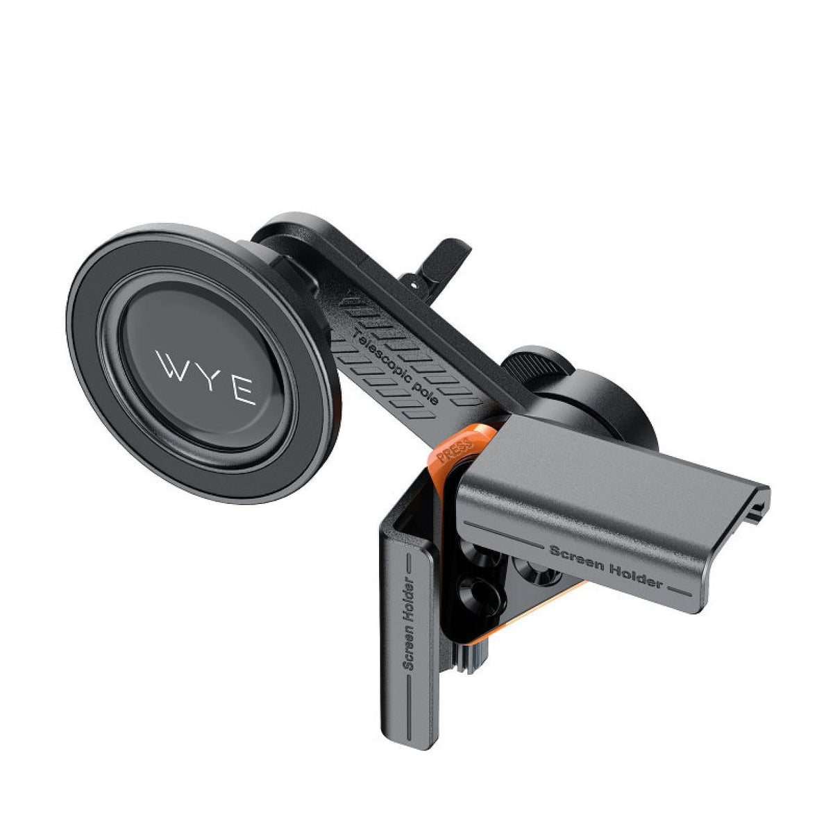 Retractable Magnetic Large-Screen Phone Holder Black