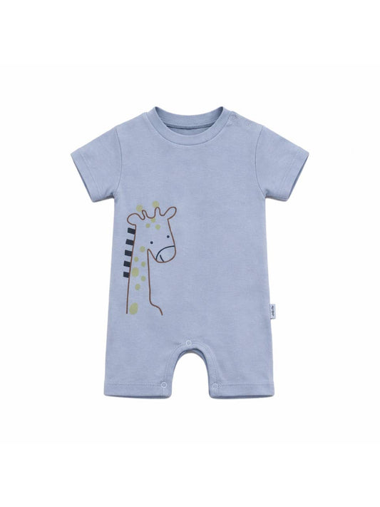 Wholesale Giraffe Print Baby Romper | Soft Cotton Bodysuit 3 Colors