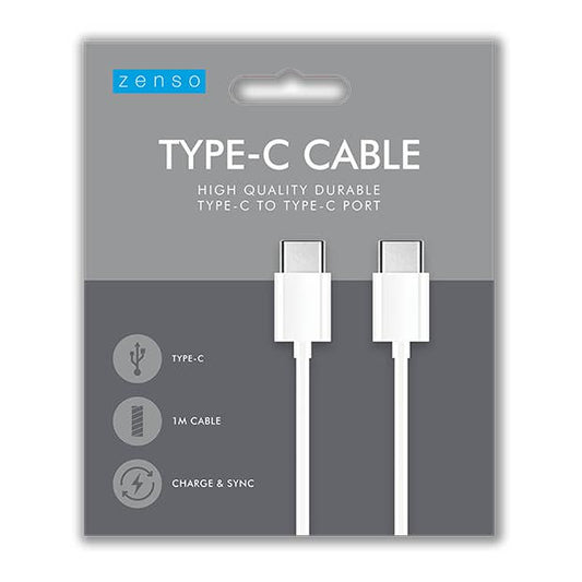 Type-C To Usb White Cable 1M