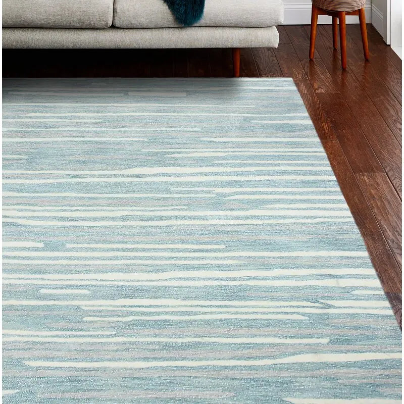 Handmade Tufted Wool/Silk Modern Abstract Luxury Custom Bedroom Sofa Coffee Table Floor Rug Non-Slip PET Friendly Stain