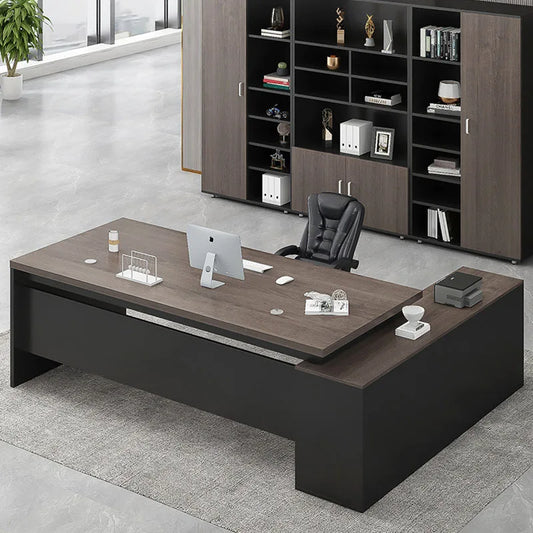 Standing Aesthetic Office Desk Design Large Organizers Modern Fashion Office Desk Interior Mesas Escritorio Room Furnitures