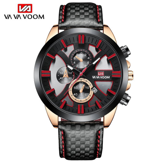 Wholesale Fashion Mens Quartz Watches Business Wristwatch Waterproof Clock For Man Sports Watch Leather Bands