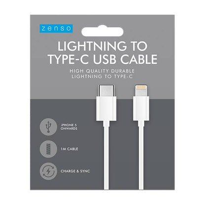 Type-C To Usb White Cable 1M - 5056170359672